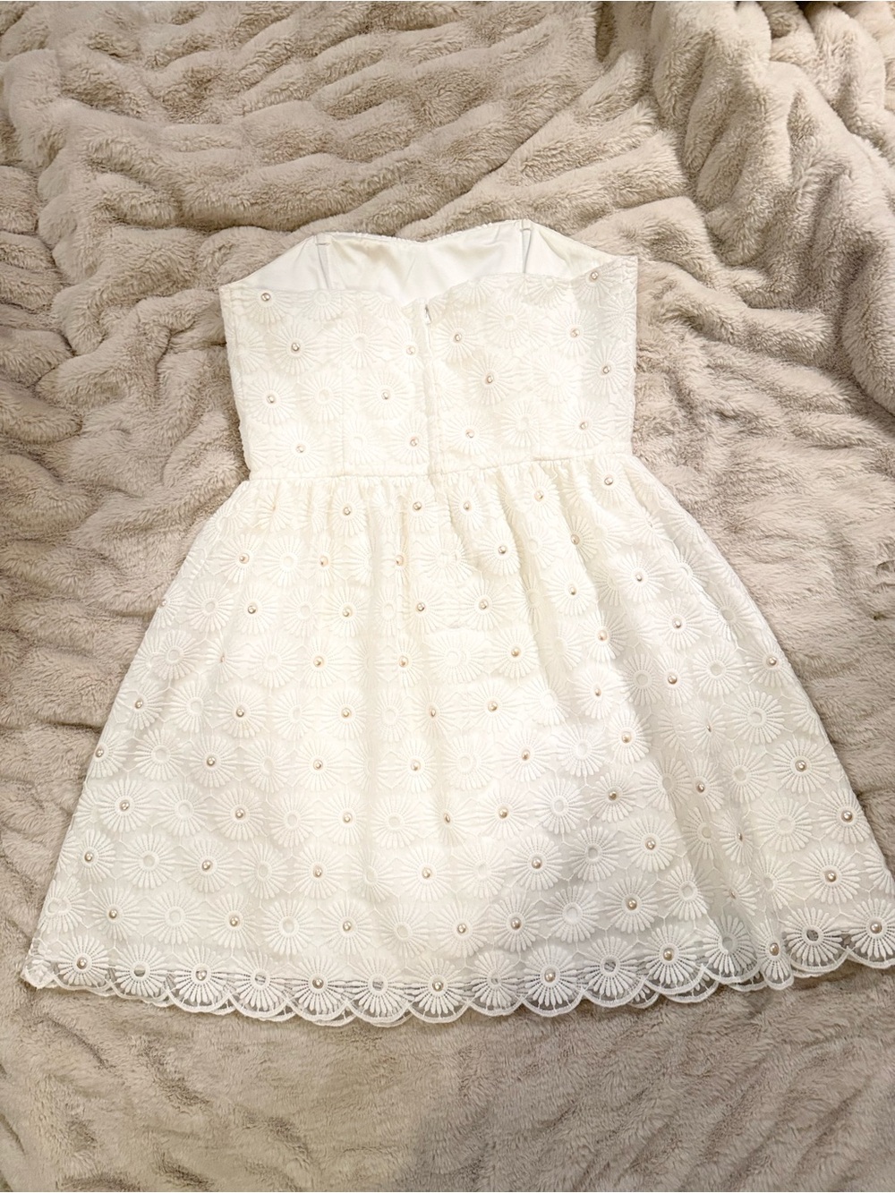 Lilly Pulitzer White Strapless Eyelet Daisy Dress - Picture 6 of 7